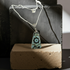 Aqua & Black Artisan Pendant Necklace