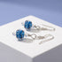 Blue Artisan Bead Drop Earrings