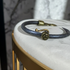 Child's Silver Leather Cord Bracelet with lLion Accent
