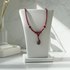 Rose Handmade Artisan Bead Pendant Necklace