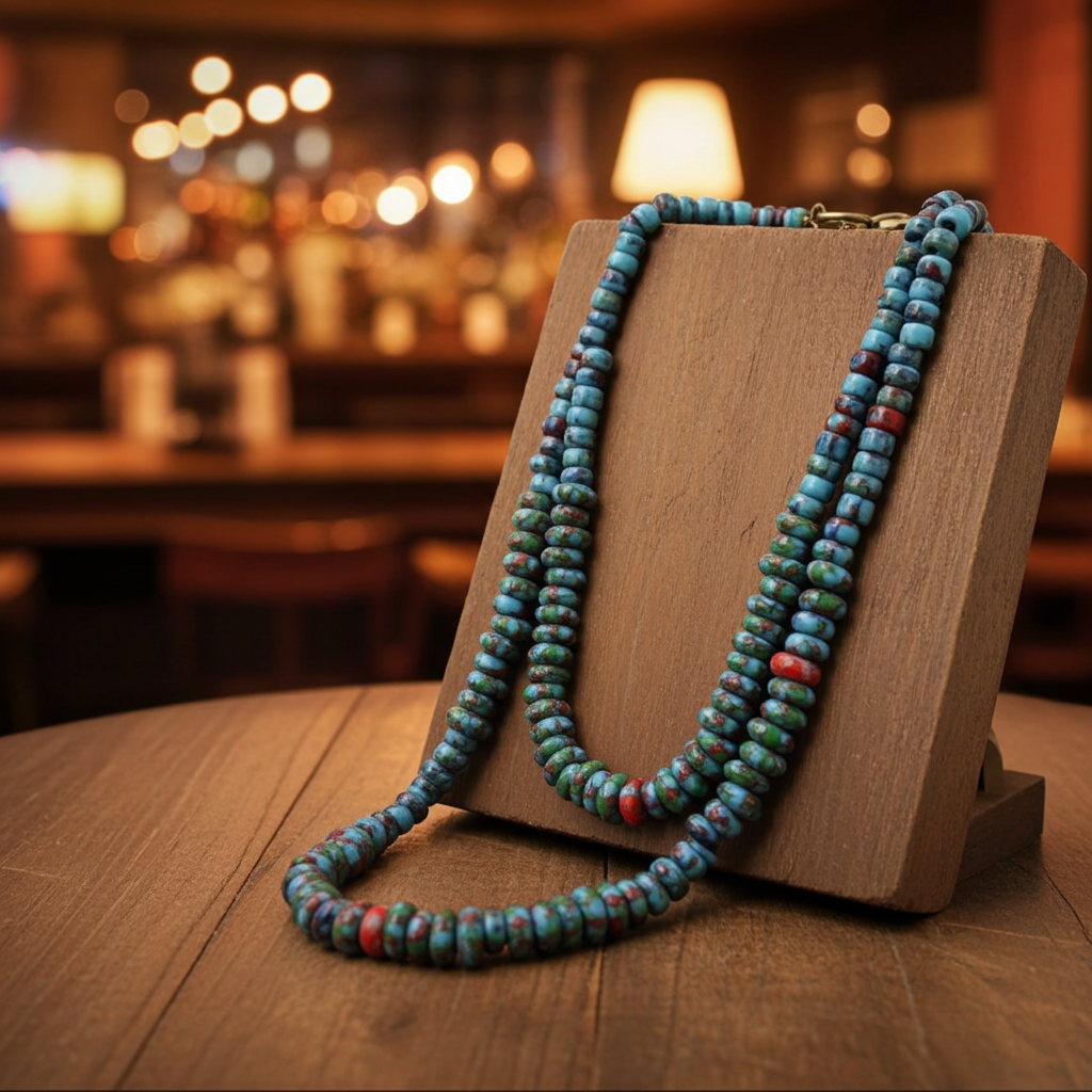 Blue Green Jasper Gemstone Multi-strand Necklace