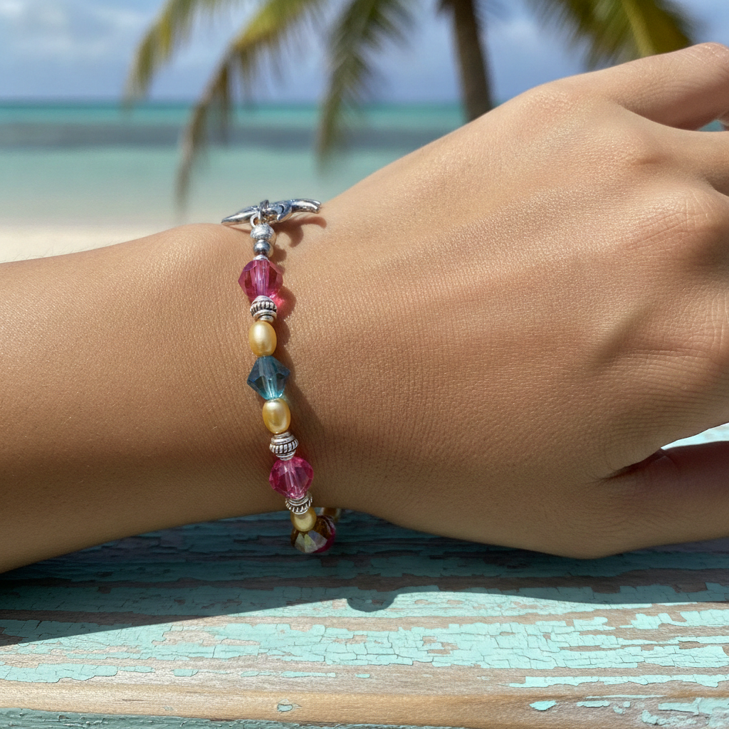 Mango Pearl & Crystal Bracelet