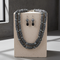 Black & White Handmade Bead Necklace & Earrings  Set