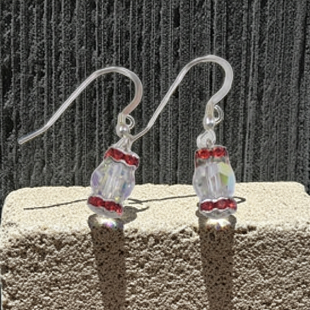 Fire And Ice Crystal Earrings