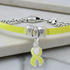 Yellow Choker Awareness Ribbon Minimalist Narrow Necklace
