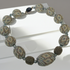 Exquisite Big Bold Chunky Bead Necklace in Cream Blue and Silver