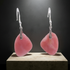 Designer Cut Pink Opal Drop Earrings