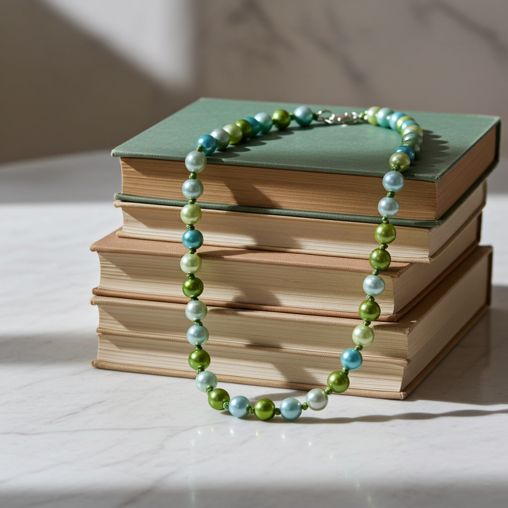 Shades Of Green Pearl Necklace