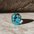 Man's Southwestern Turquoise  Silver Ring Size 11