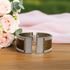 Wide Crystal Cuff Bangle Bracelet with Leather