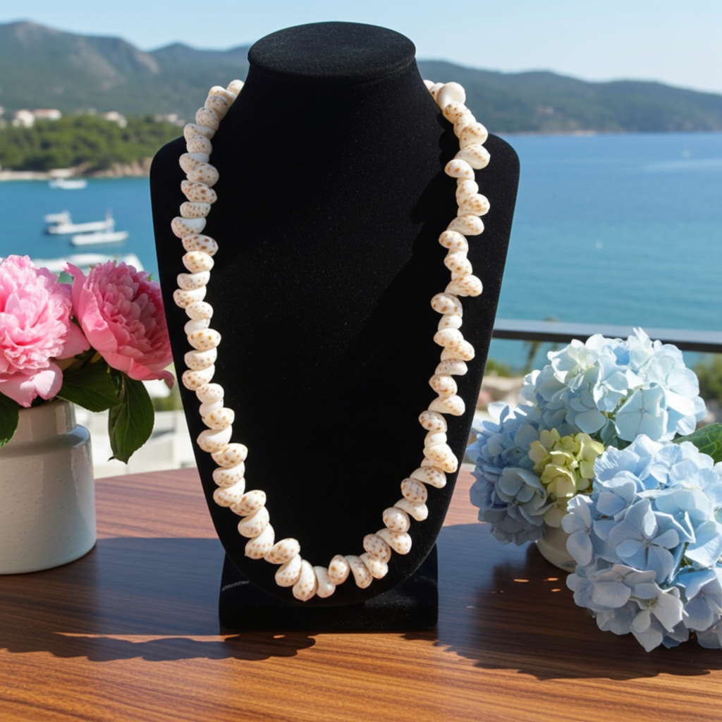Tiger Moon Sea Shell Necklace