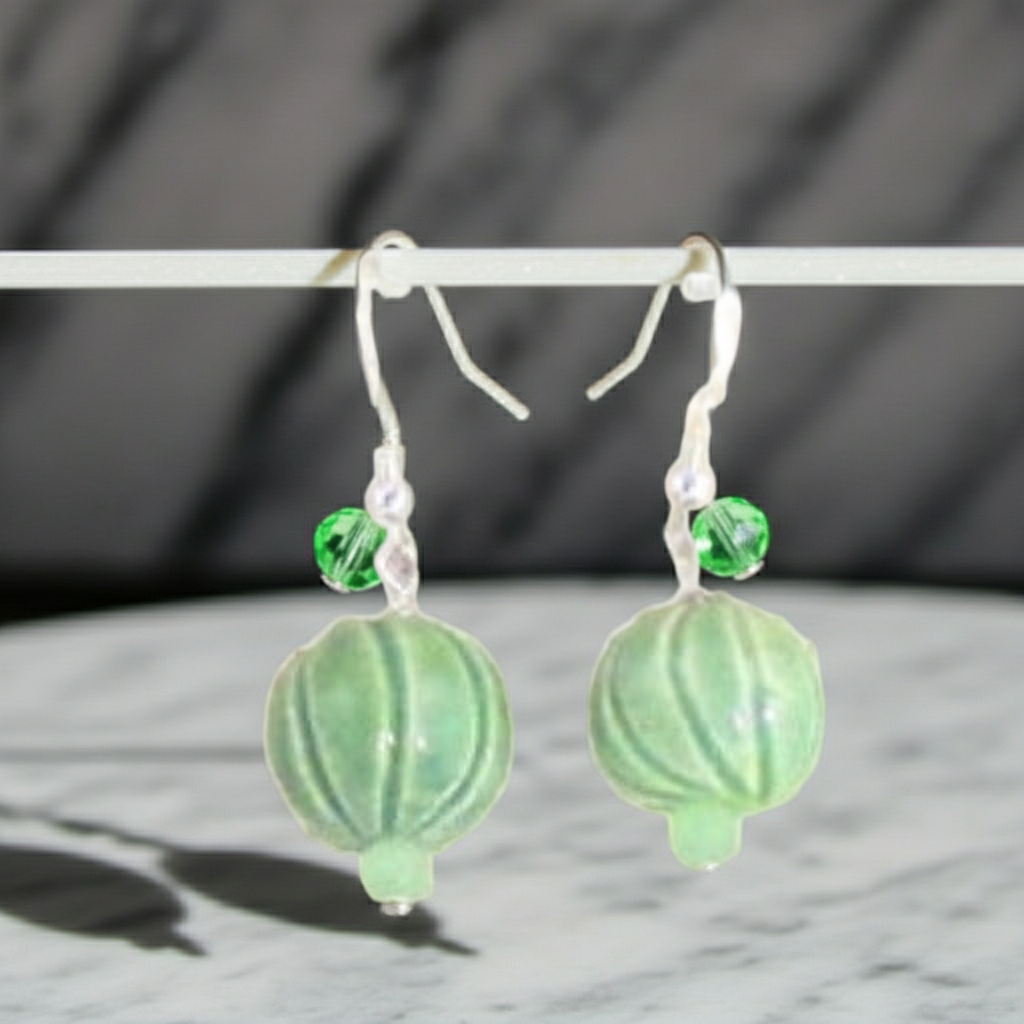 Green Claycult Cambodia Fair Trade Earrings
