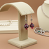 Rose and Black  Glass Bead Earrings