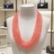 Glitzy Pink 3 Strand Sea Glass Necklace