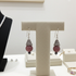 Rhodonite Gemstone and Silver Earrings
