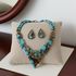 Turquoise Sea Segment Jasper Necklace & Earrings