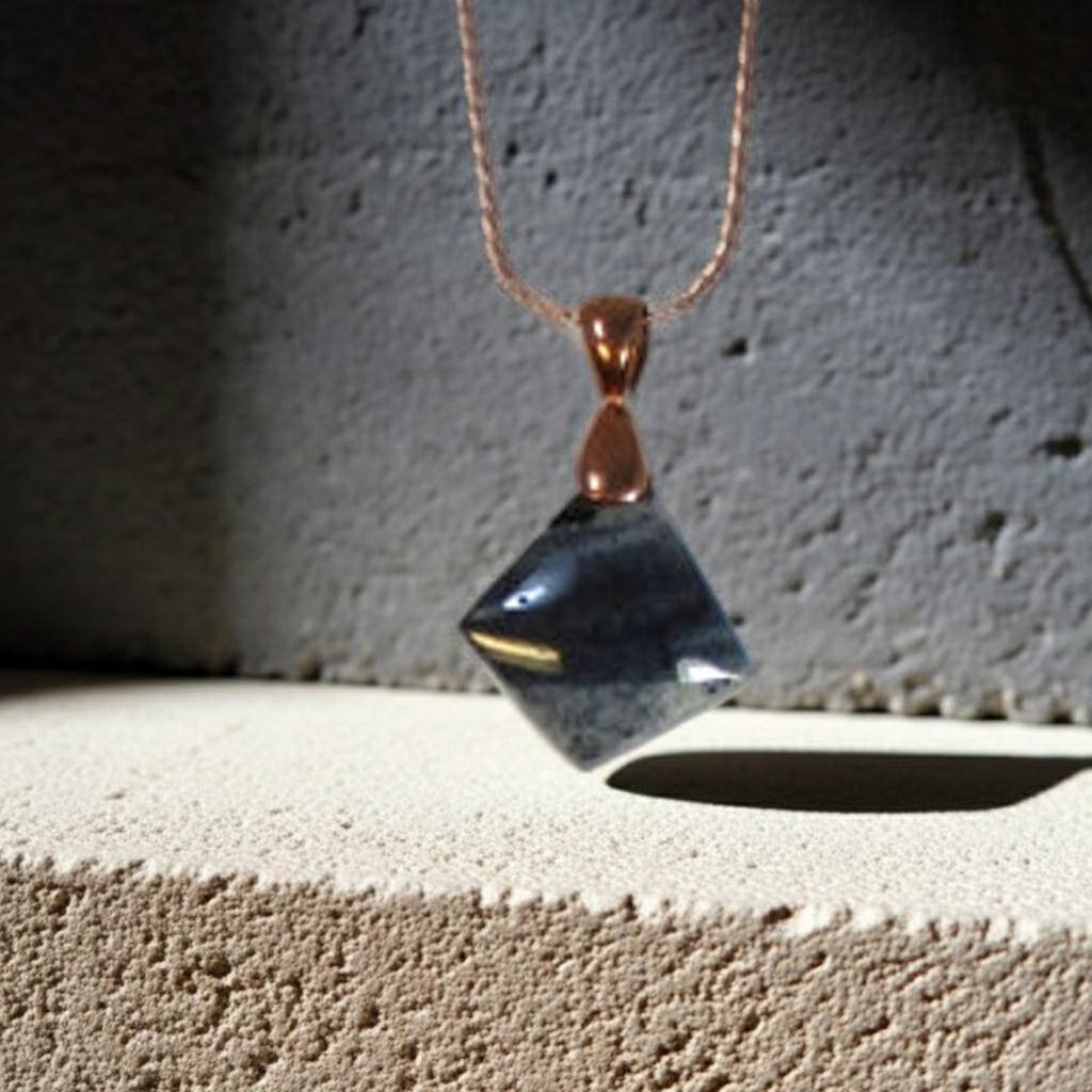 Sodilite Pendant on Copper Chain Necklace