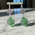 Frosted Green Sea Glass Earrings