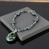 Big Kazuri Pendant Necklace Aqua & Brown Fair Trade Beads