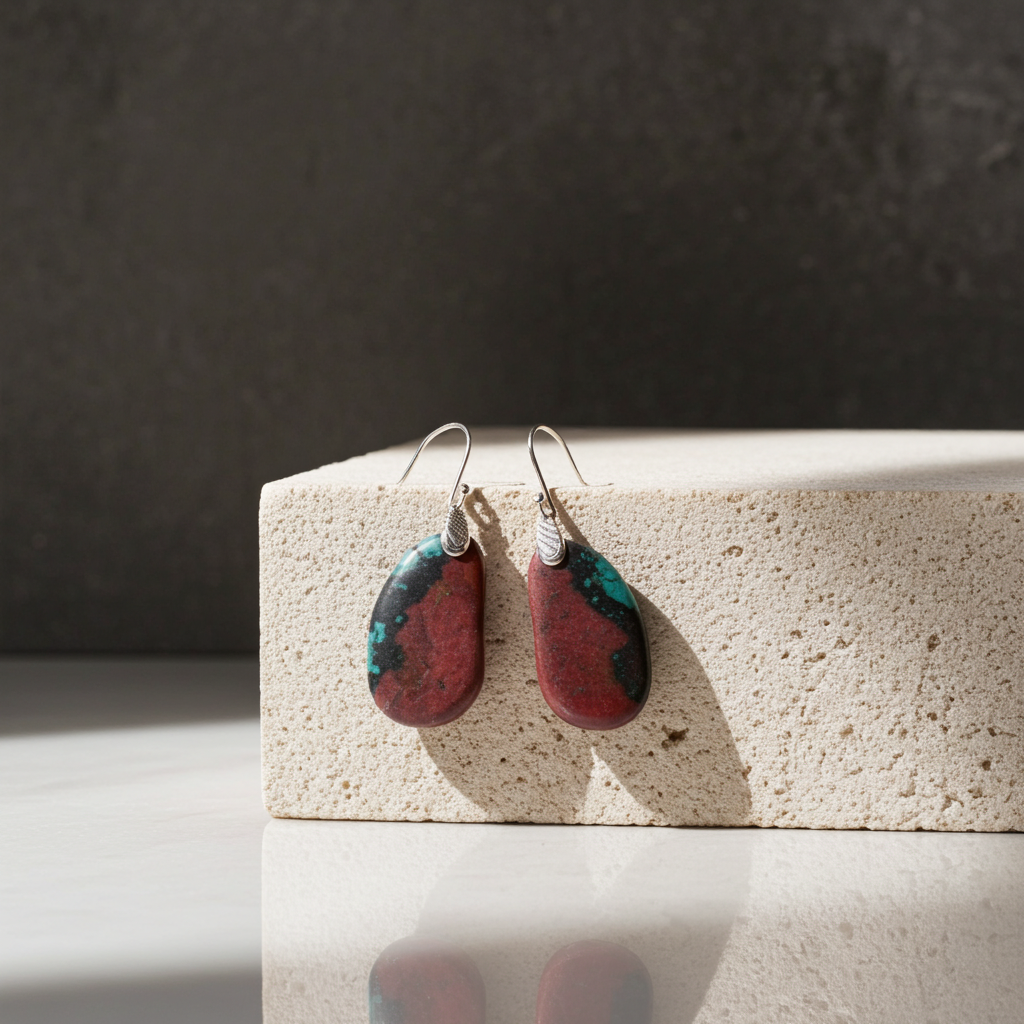 Sonoma Sunset Chrysocolla Gemstone Drop Earrings