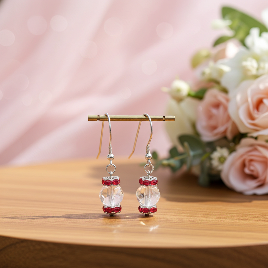 Fire And Ice Crystal Earrings