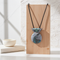 Man's Southwestern Motif Necklace with Big Bold Gray  Pendant