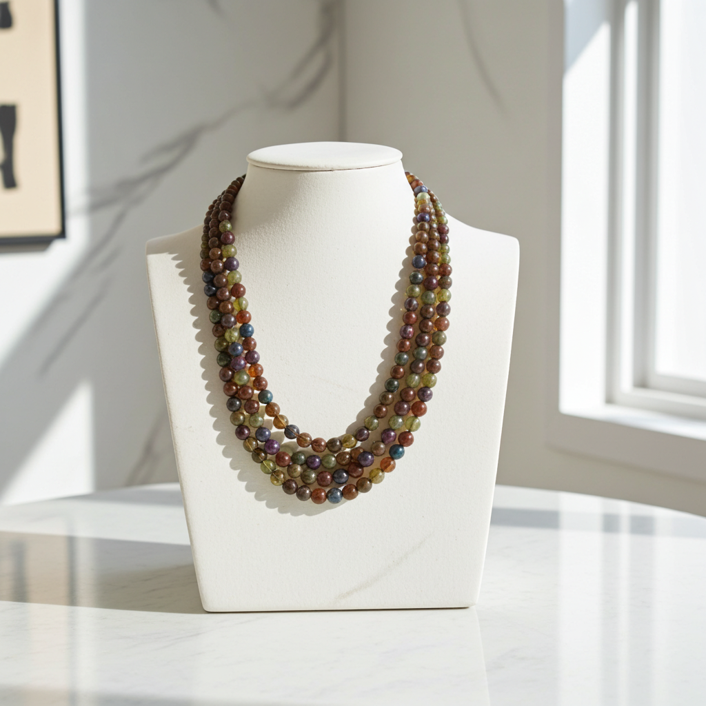 Multi-strand Jasper Gemstone Necklace