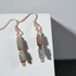 Aqua Snake Skin Jasper Beaded Earrings