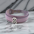 Orchid Awareness Leather Cuff Bracelet Unisex