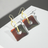 Artisan Handmade Dangle Earrings Multi Luster Raku Glaze