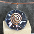 Choker  with Handmade Indigo Blue Raku Pendant Copper Neck Ring