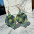 Green and Turquoise Fair Trade Kazuri Earrings Fair Trade Beads