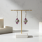 Amethyst Handmade Artisan Bead  & Silver Earrings