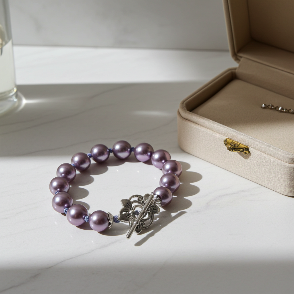 Violet Pearl Bracelet