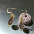 Sea Urchins  & Gold Bead  Earrings