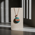 Turquoise Floral Artisan Bead Pendant Necklace