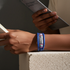 Bright Blue Cancun Leather Cuff Bracelet