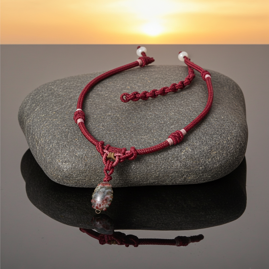 Rose Handmade Artisan Bead Pendant Necklace