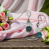 Delicate Turquoise Crystal Earrings