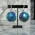 Vintage Blue Marbled Drop Earrings