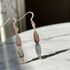 Aqua Snake Skin Jasper Beaded Earrings