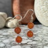 Fire Agate Bead Drop Earrings