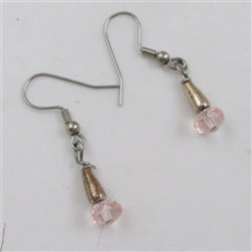 Pink Crystal and Sterling Earrings - VP's Jewelry
