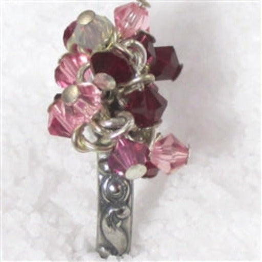 Buy Pink Swarovski crystal fun fashion ring