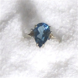 Buy London Blue topaz pear cut fashion ring