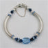 Blue Crystal Noodle Bangle Bracelet - VP's Jewelry