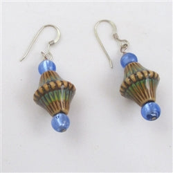 Mood Twilight Blue Mirage Bead Earrings - VP's Jewelry