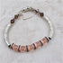 Mocha & Peach Crystal Cube Noodle Bracelet - VP's Jewelry