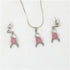 Pink Awareness Pendant Necklace & Earrings - VP's Jewelry