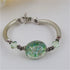 Green Handmade Artisan Bead & Silver Bangle Bracelet - VP's Jewelry  